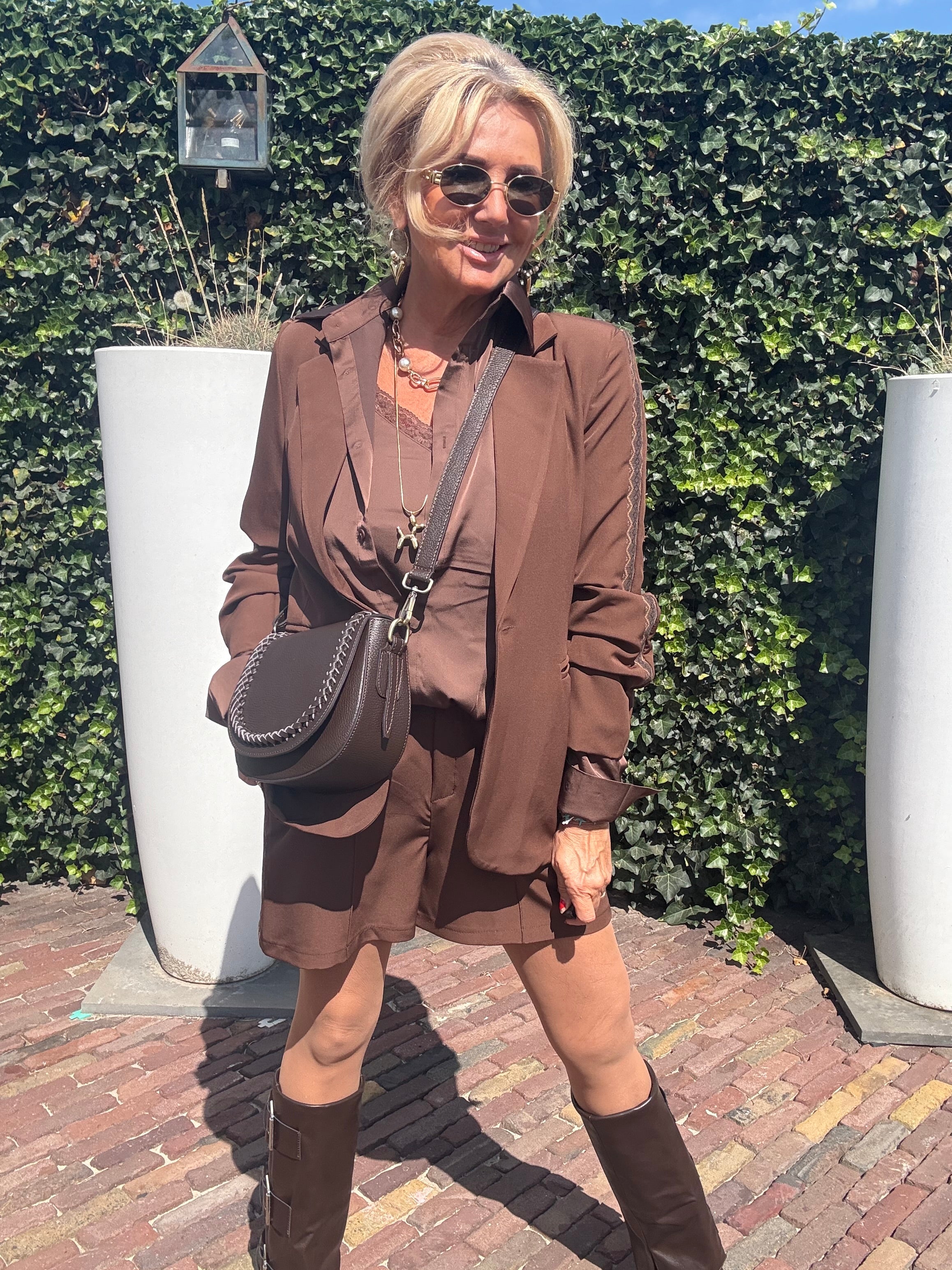 Twee Delig Set Choco Brown